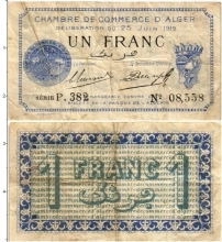 Продать Банкноты Алжир 1 франк 1919 