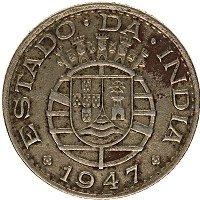 Продать Монеты Португальская Индия 1/4 рупии 1952 Медно-никель