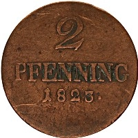 Продать Монеты Бавария 2 пфеннига 1807 Медь