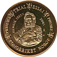 Продать Монеты Норвегия 10 евроцентов 2005 Латунь