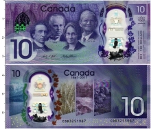 Продать Банкноты Канада 10 долларов 2017 Пластик