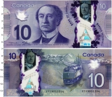 Продать Банкноты Канада 10 долларов 2013 Пластик