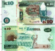 Продать Банкноты Замбия 10 квач 2012 