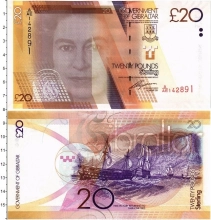 Продать Банкноты Гибралтар 20 фунтов 2011 