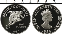 Продать Монеты Остров Джерси 2 фунта 1986 Серебро