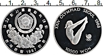 Продать Монеты Южная Корея 10000 вон 1987 Серебро