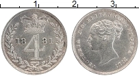 Продать Монеты Великобритания 4 пенса 1852 Серебро