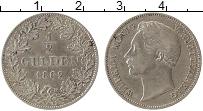 Продать Монеты Вюртемберг 1/2 гульдена 1860 Серебро