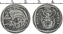Продать Монеты ЮАР 2 ранда 2004 Медно-никель