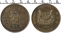 Продать Монеты Сингапур 10 долларов 1993 Медно-никель