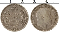 Продать Монеты Индия 1/2 рупии 1907 Серебро