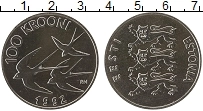 Продать Монеты Эстония 100 крон 1992 Серебро