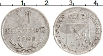 Продать Монеты Баден 6 крейцеров 1808 Серебро