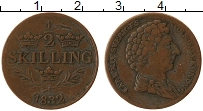 Продать Монеты Швеция 1/2 скиллинга 1824 Медь