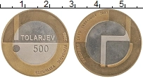 Продать Монеты Словения 500 толаров 2003 Биметалл