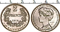 Продать Монеты Люксембург 2 франка 1914 Серебро