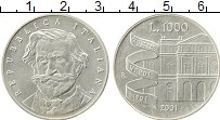 Продать Монеты Италия 1000 лир 2001 Серебро