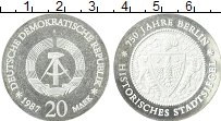 Продать Монеты ГДР 20 марок 1987 Серебро