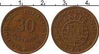 Продать Монеты Португальская Индия 30 сентаво 1958 Медь