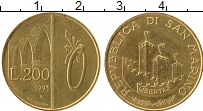 Продать Монеты Сан-Марино 200 лир 1993 Медь