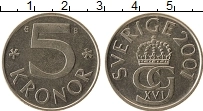 Продать Монеты Швеция 5 крон 2000 Медно-никель