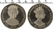 Продать Монеты Тристан-да-Кунья 50 пенсов 2001 Медно-никель