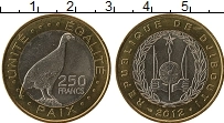 Продать Монеты Джибути 250 франков 2012 Биметалл