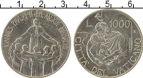 Продать Монеты Ватикан 1000 лир 1997 Серебро