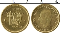 Продать Монеты Швеция 10 крон 1999 Латунь