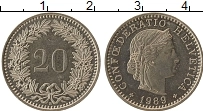 Продать Монеты Швейцария 20 рапп 1881 Медно-никель