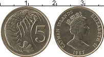 Продать Монеты Каймановы острова 5 центов 1987 Медно-никель