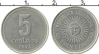 Продать Монеты Аргентина 5 сентаво 1993 Медно-никель