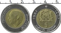 Продать Монеты Марокко 5 дирхам 1987 Биметалл