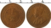 Продать Монеты Стрейтс-Сеттльмент 1/2 цента 1916 Бронза