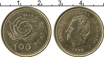 Продать Монеты Испания 100 песет 1999 Медно-никель