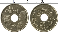 Продать Монеты Испания 25 песет 1990 Бронза