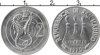 Продать Монеты Сан-Марино 2 лиры 1975 Алюминий