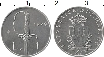 Продать Монеты Сан-Марино 1 лира 1979 Алюминий