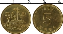 Продать Монеты Южная Корея 5 вон 1983 Медно-никель