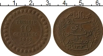 Продать Монеты Тунис 10 сантим 1917 Медь