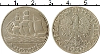 Продать Монеты Польша 5 злотых 1936 Серебро