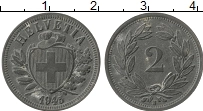 Продать Монеты Швейцария 2 раппа 1945 Цинк