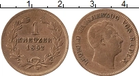 Продать Монеты Баден 1 крейцер 1851 Медь