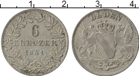 Продать Монеты Баден 6 крейцеров 1840 Серебро