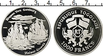 Продать Монеты Того 1000 франков 2002 Серебро