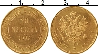 Продать Монеты 1894 – 1917 Николай II 20 марок 1904 Золото