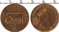 Продать Монеты Гернси 2 пенса 1989 Бронза