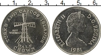 Продать Монеты Теркc и Кайкос 1/2 кроны 1981 Медно-никель