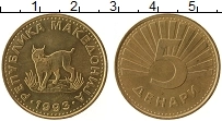 Продать Монеты Македония 5 денар 1993 Латунь