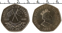 Продать Монеты Остров Джерси 50 пенсов 1985 